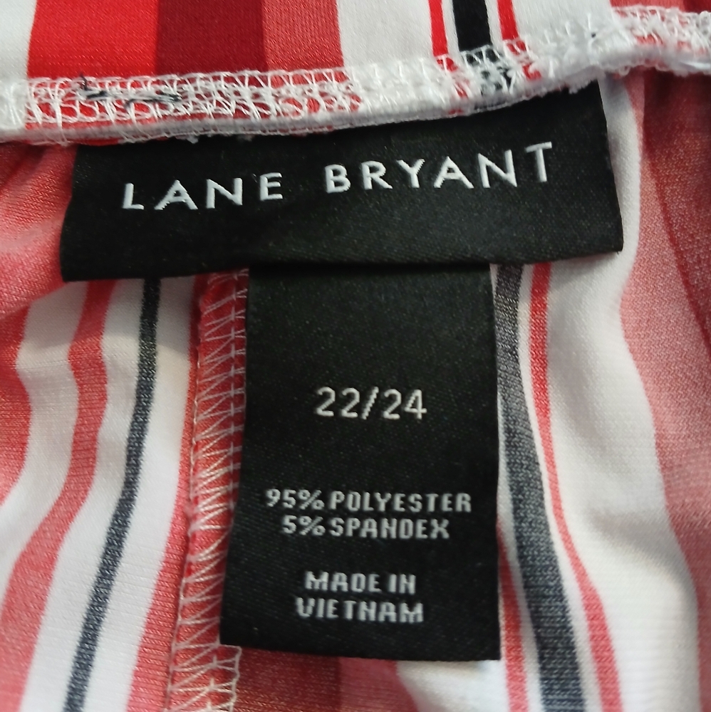 Lane Bryant Womens Waist Tie Pants Size 22/24 Multi Color Stripes - Picture 5 of 6